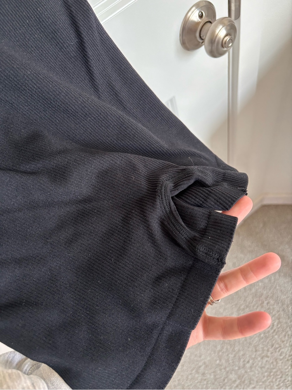 ANWND Black Ribbed One Piece Tank Shorts - Picture 2 of 4